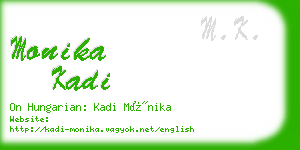 monika kadi business card